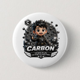 Bóton Redondo 5.08cm Personagem de Carbono ATOMIVRA