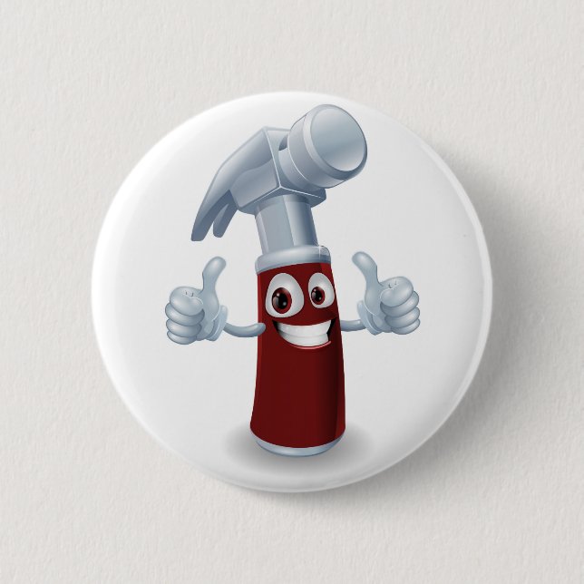 Bóton Redondo 5.08cm Personagem de desenho animado do martelo (Frente)