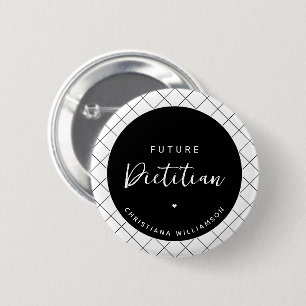 Bóton Redondo 5.08cm Personalizado Dietitiano Futuro Elegante