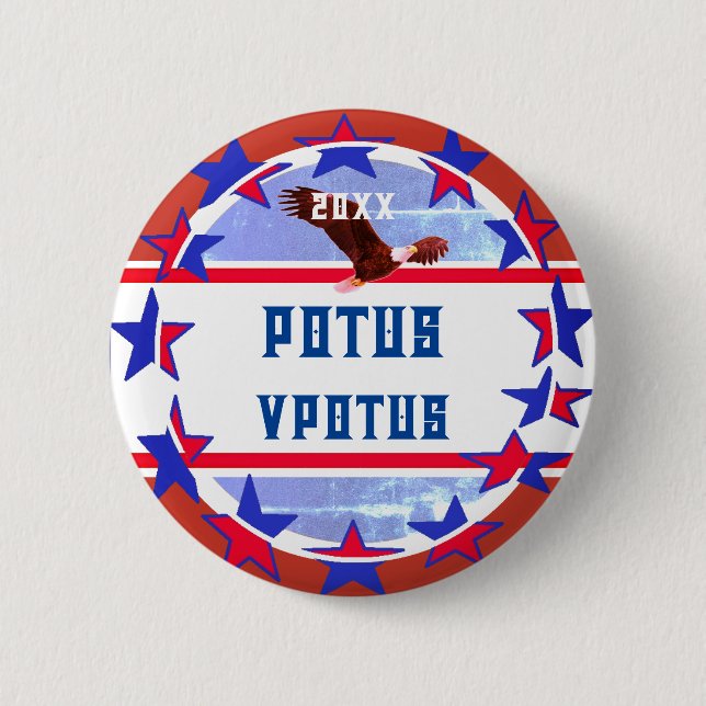 Bóton Redondo 5.08cm Personalizado - Eleição Potus - Vice Potus (Frente)
