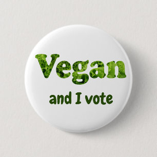 Bóton Redondo 5.08cm Personalizar eleitor ativista do Vegan