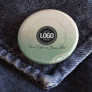 Bóton Redondo 5.08cm Personalizar logotipo de empresa Ioga Verde Eleg