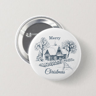 Bóton Redondo 5.08cm Personalized Christmas Button–Custom Seasonal Pin