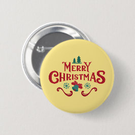 Bóton Redondo 5.08cm Personalized Christmas Button–Custom Seasonal Pin