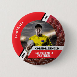 Bóton Redondo 5.08cm Personalized photo sports button/pin football butt