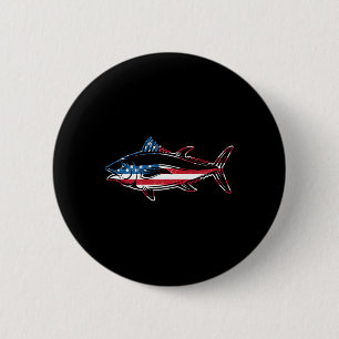 Bóton Redondo 5.08cm Pesca Atuneira Pavilhão Americano Peixes Rabilhos 