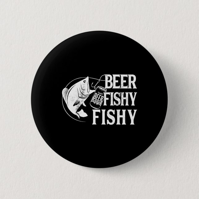 Bóton Redondo 5.08cm Pesca Engraçado Com Cerveja (Frente)
