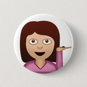 Bóton Redondo 5.08cm Pessoa Emoji do balcão de informações