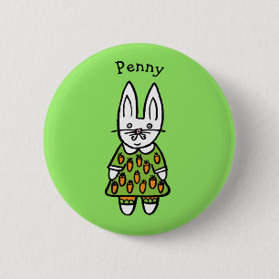 Bóton Redondo 5.08cm Pessoalizado Penny o Coelho
