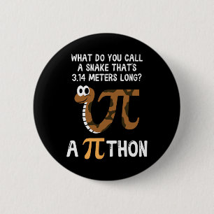 Bóton Redondo 5.08cm Pet Cobra Math Pi Day Python