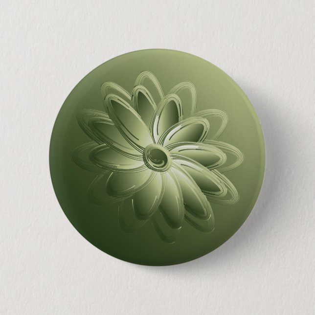 Bóton Redondo 5.08cm pétalas verdes (Frente)
