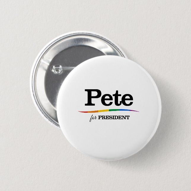 Bóton Redondo 5.08cm Pete para Presidente (Frente & Verso)