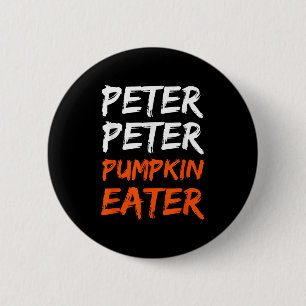 Bóton Redondo 5.08cm Peter Pumpkin Costume Comer Halloween