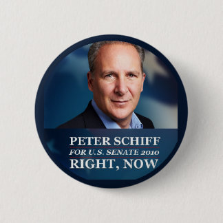 Bóton Redondo 5.08cm Peter Schiff para o Senado 2010