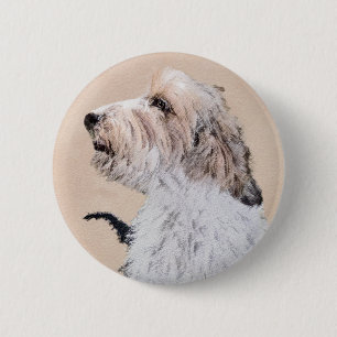 Bóton Redondo 5.08cm Petit Basset Griffon Vendéen - Pintura de cães