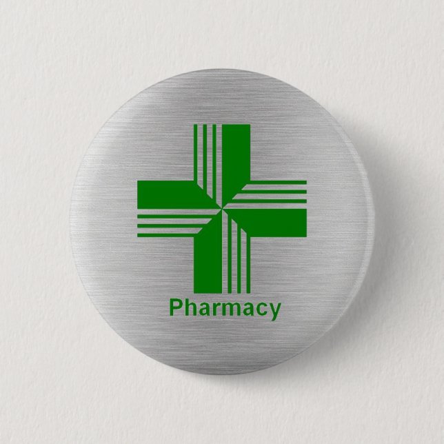 Bóton Redondo 5.08cm Pharmacy cross badge (Frente)