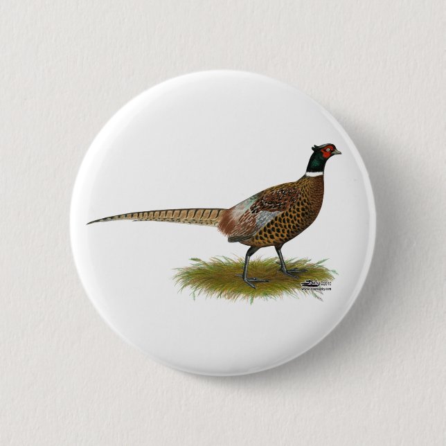 Bóton Redondo 5.08cm Pheasant Rooster (Frente)