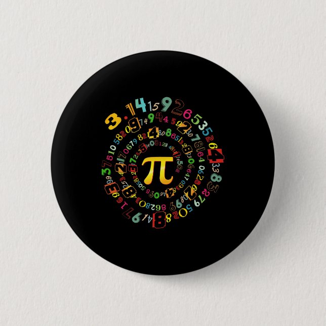 Bóton Redondo 5.08cm Pi 314 Math Pi Lovers Boy Toddler Mathemat (Frente)