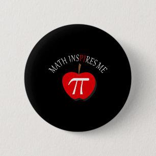 Bóton Redondo 5.08cm Pi Day 3.14 Engraçado Matemática Me Inspira