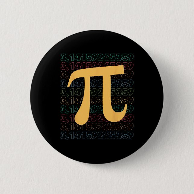 Bóton Redondo 5.08cm Pi Day 3.14 Professores De Ciências Da Matemática  (Frente)