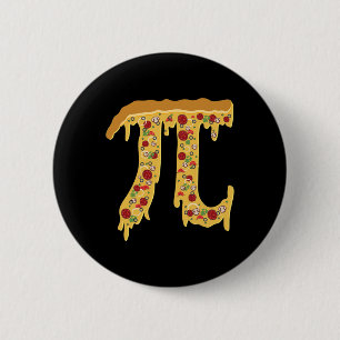 Bóton Redondo 5.08cm Pi Day Engraçado Nerdy Pizza Pi 3.14 Símbolo de Co