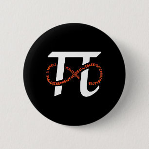 Bóton Redondo 5.08cm Pi Day Engraçado Números Infinitos Do Geek Nerd Ma