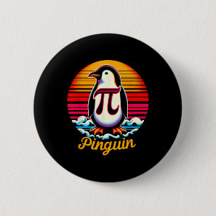 Bóton Redondo 5.08cm Pi Pi Penguin Day Irracional Número Pi Symbo