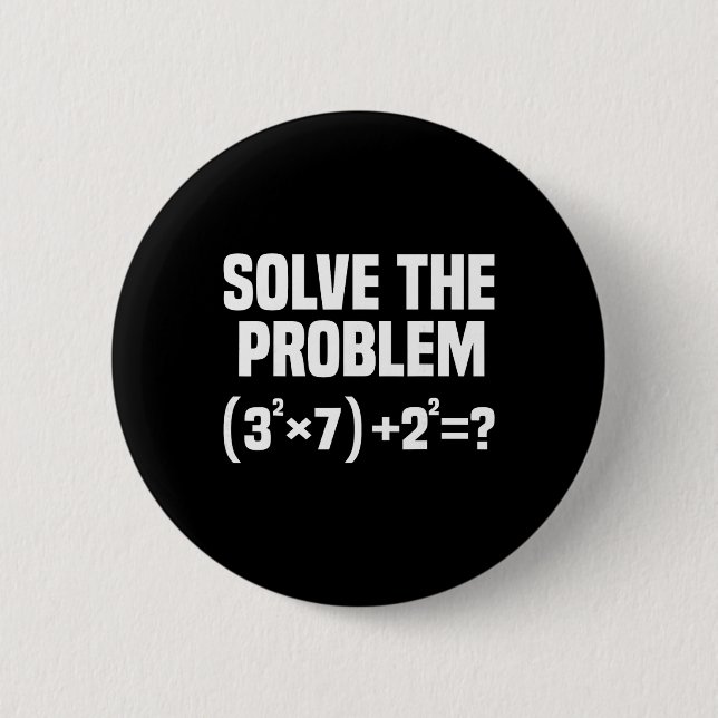 Bóton Redondo 5.08cm Piada 67 Meme Matemática Seis Sete Professor Brain (Frente)