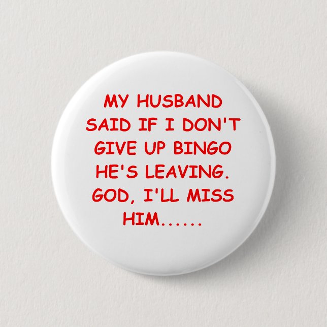 Bóton Redondo 5.08cm Piada do BINGO (Frente)