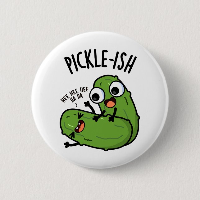 Bóton Redondo 5.08cm Piadas de Pickle Engraçadas e Chatinhas  (Frente)