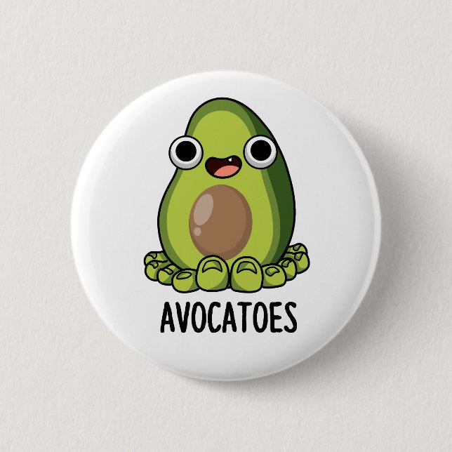 Bóton Redondo 5.08cm Piadinhas de abacate engraçadas Avoca-toes (Frente)