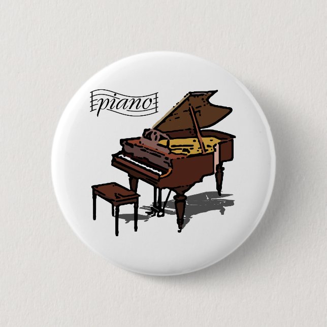 Bóton Redondo 5.08cm Piano de cauda (Frente)