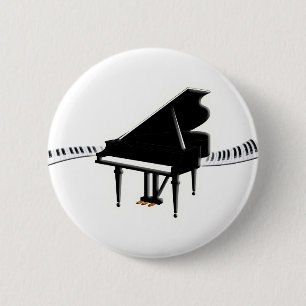 Bóton Redondo 5.08cm Piano de cauda e teclado