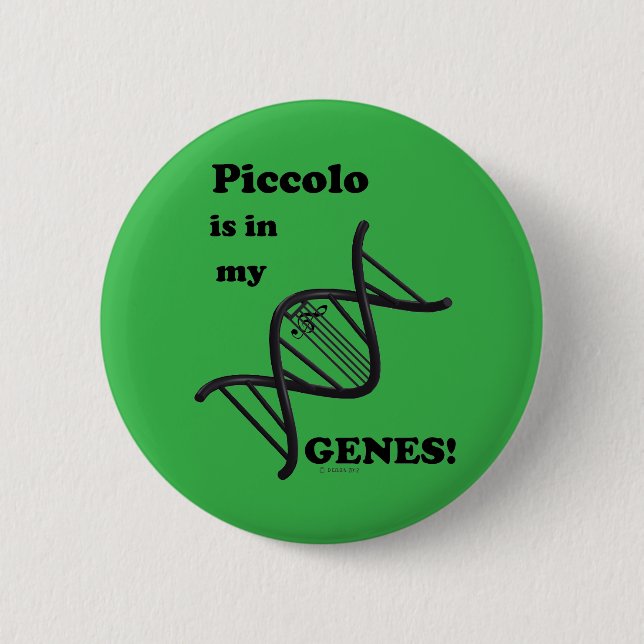 Bóton Redondo 5.08cm Piccolo Está Em Meus Genes (Frente)