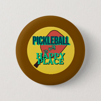 Bóton Redondo 5.08cm Pickleball é o meu botão de humor feliz