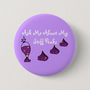 Bóton Redondo 5.08cm Picos duros no botão contínuo