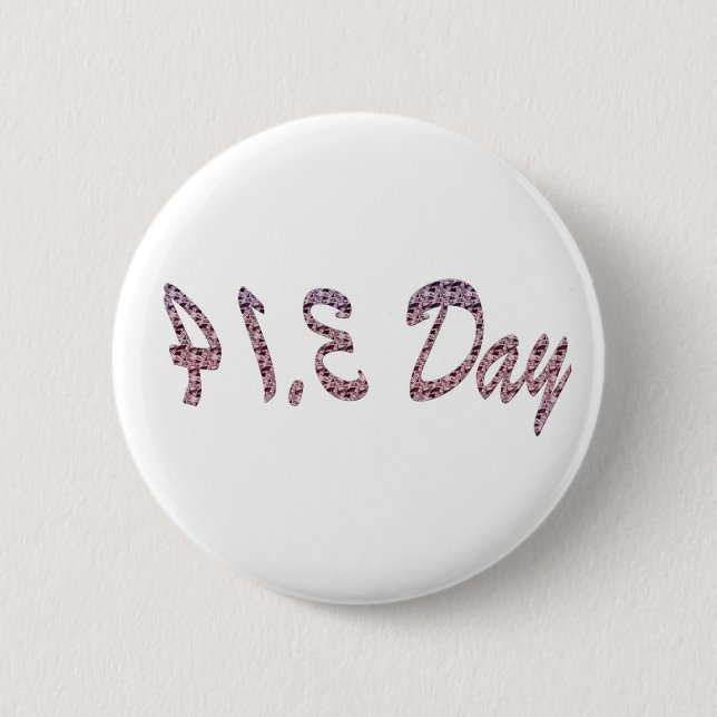 Bóton Redondo 5.08cm Pie Pink Pi Day (Frente)