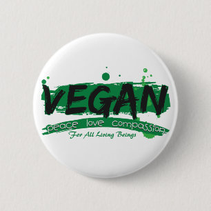 Bóton Redondo 5.08cm Piedade do amor da paz do Vegan