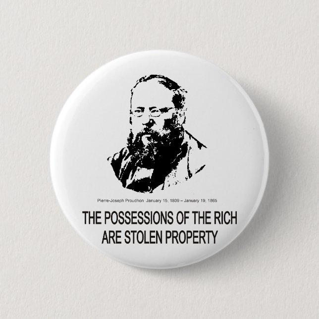 Bóton Redondo 5.08cm Pierre-Joseph Proudhon (Frente)