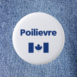 Bóton Redondo 5.08cm Pierre Poilievre Blue Canadian Flag Color