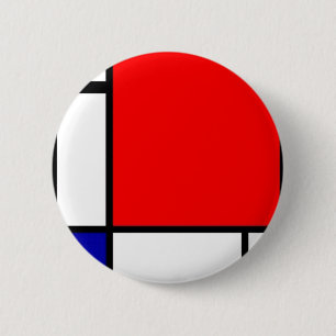 Bóton Redondo 5.08cm Piet Mondrian - arte neoplástica