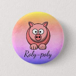 Bóton Redondo 5.08cm Pig Pigling Piggywiggy Pigling Pink-Poli