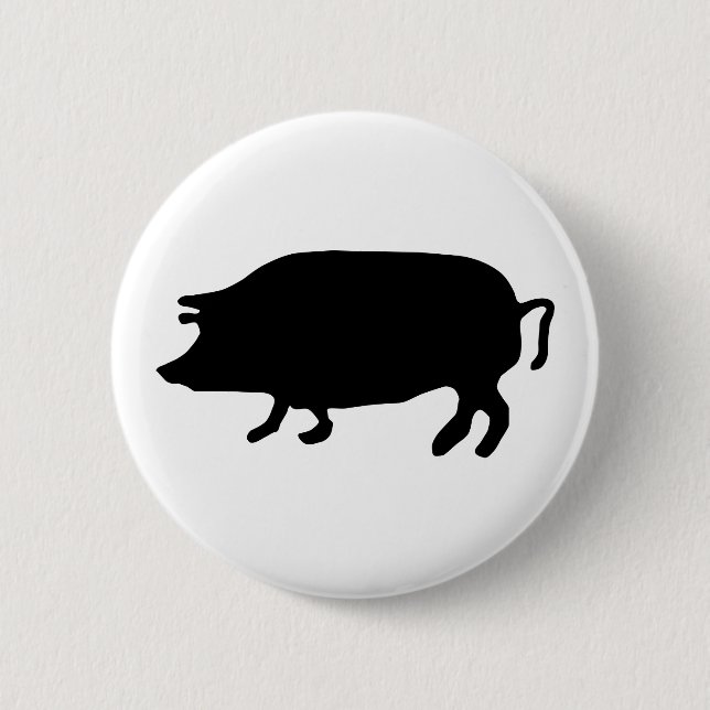 Bóton Redondo 5.08cm Pig Silhouette (Frente)