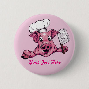 Bóton Redondo 5.08cm Piggy O Porco Maníaco Homicida Cozinheiro Arte Ori