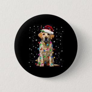 Bóton Redondo 5.08cm Pijama de Luz de Árvore de Natal do Retriever Labr