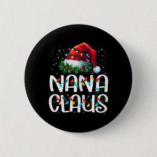 Bóton Redondo 5.08cm Pijama Família Correspondente Luzes de Natal Nana 