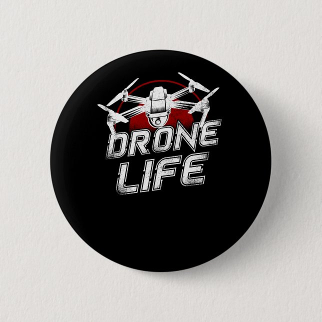 Bóton Redondo 5.08cm Piloto de vida de Drone (Frente)