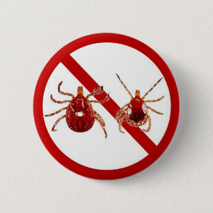 Bóton Redondo 5.08cm Pin, consciência da doença de Lyme (branca)