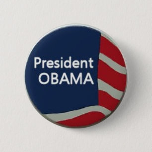 Bóton Redondo 5.08cm Pin da bandeira de Obama