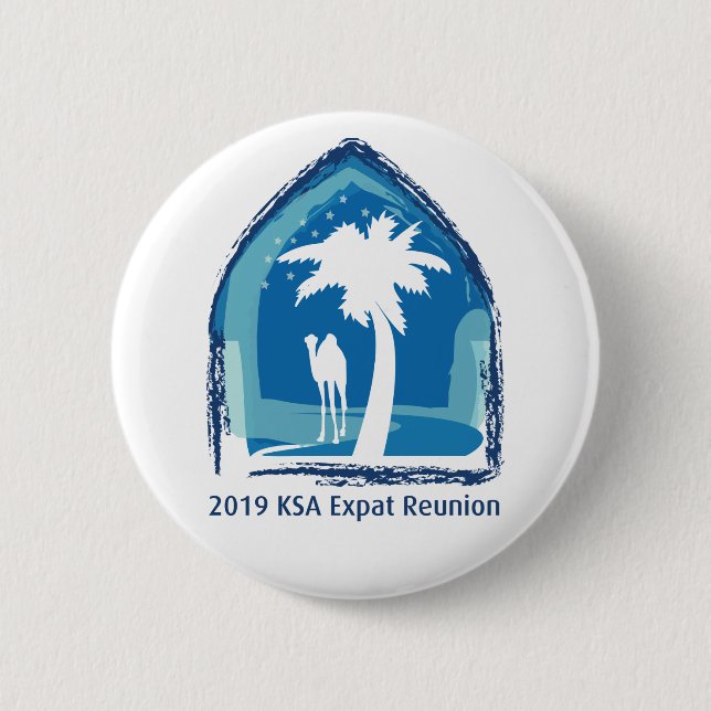 Bóton Redondo 5.08cm Pin da reunião de KSA (Frente)